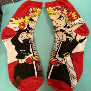 Unisex Anime Character Red Socks, NEW